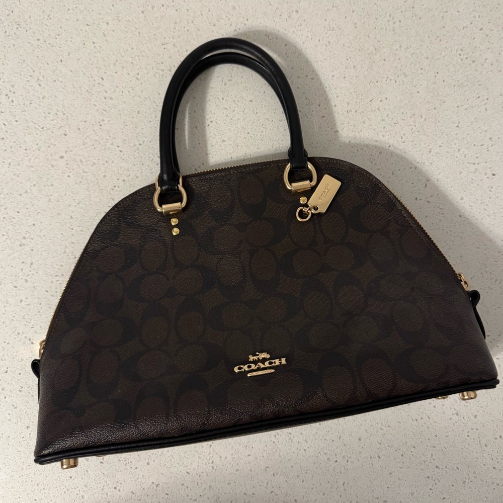 Coach Black and Brown Satchel